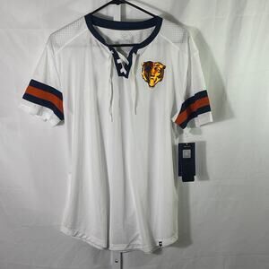 NWT Chicago Bears Sunday Best Lace-up T-shirt - Womens Size XL - White